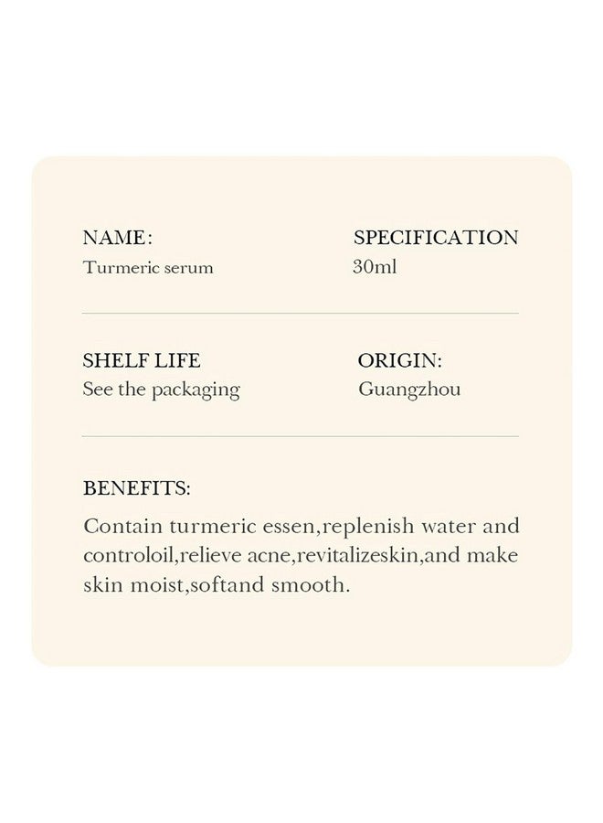 بيو أكوا مصل الكركم للوجه مضاد للأكسدة ومهدئ لحب الشباب وحمض الهيالورونيك للتحكم في الزيت وترطيب بشرة الوجه 30 مل / 1 أونصة سائلة - Image 2