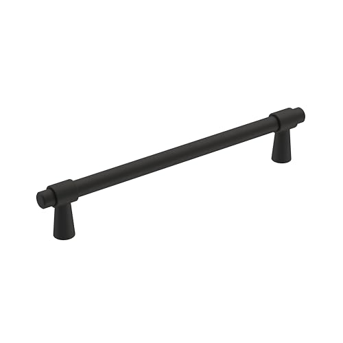 Amerock Cabinet Pull Matte Black 6516 inch 160 mm CentertoCenter Destine 1 Pack Drawer Pull Cabinet Handle Cabinet Hardware - Image 1
