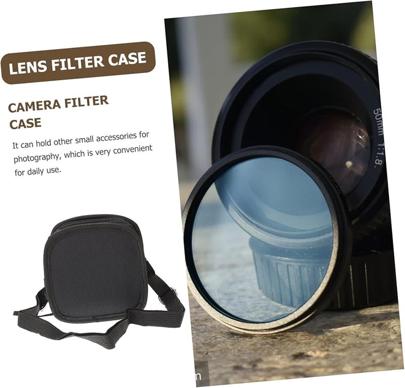 حقيبة مرشحات الكاميرا المحمولة السوداء مع حقيبة قابلة للإزالة لمرشحات عدسات DSLR - Image 5