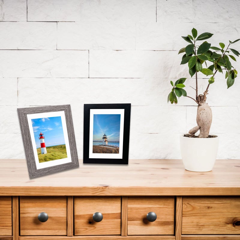 Aibala 5x7 Picture Frames Set of 8  Rustic Picture Frames Multi Wood-Color Vertical and Horizontal Formats for Wall Hanging and Tabletop Display Perfect for Rustic Home & Office Decor - Image 5