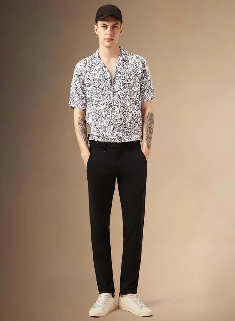 Dennis Lingo Men's Multicoloured Rayon Printed Button Down Relaxed Fit Shirt