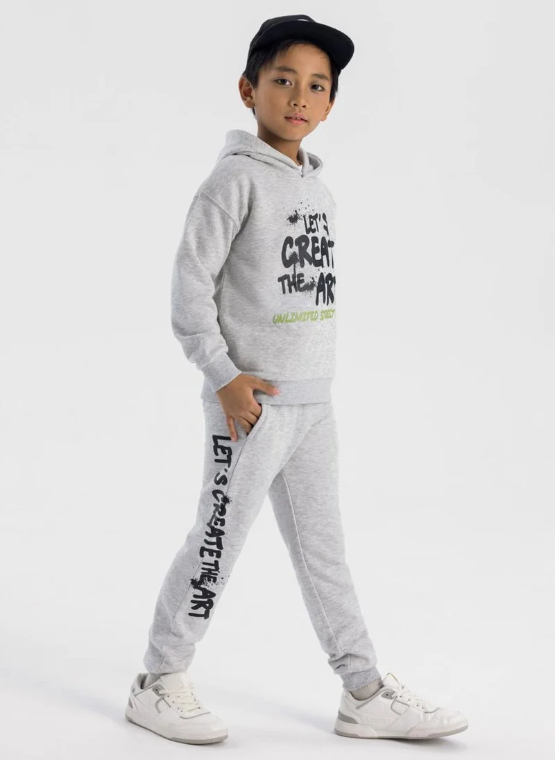 مينوتي Kids Boys  Fleece Hoodie And Joggers Set