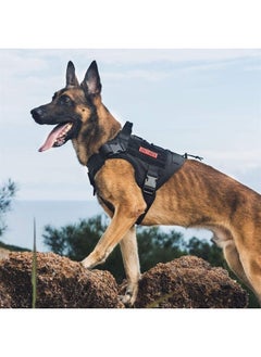 OneTigris Tactical Dog Harness Vest,No-Pull Service Dog Vest with Hook & Loop Panels,Adjustable Dog Vest Harness for Walking Hiking Training(Black,XXS)  - Image 4