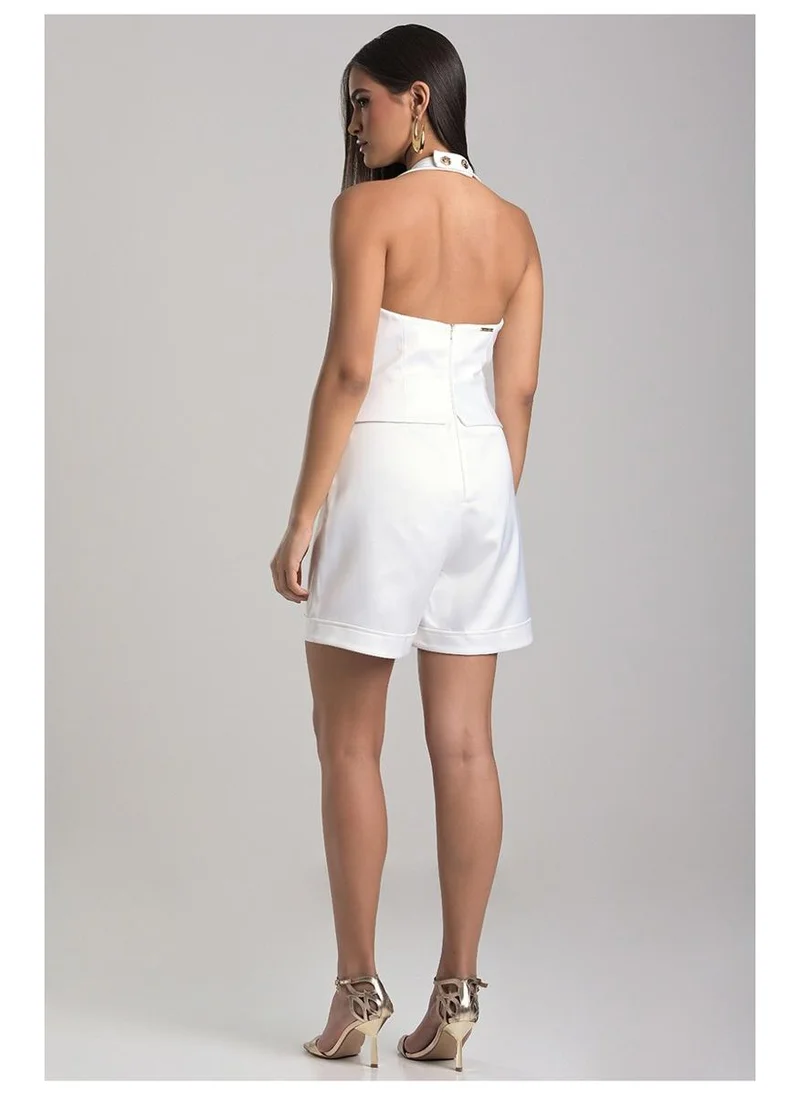Carmen Steffens  Off-white Halter Neck Romper for Women | Best Price UAE