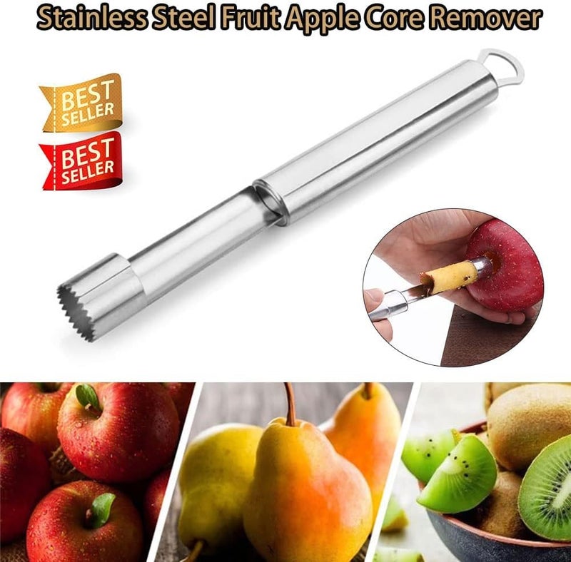 Premium Apple Corer, Fruit Corer Remover Stainless Steel Pear Core Remover Tool for Kitchen Home - Image 2