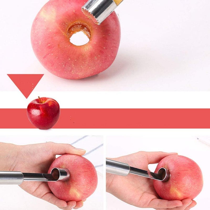 Premium Apple Corer, Fruit Corer Remover Stainless Steel Pear Core Remover Tool for Kitchen Home - Image 1