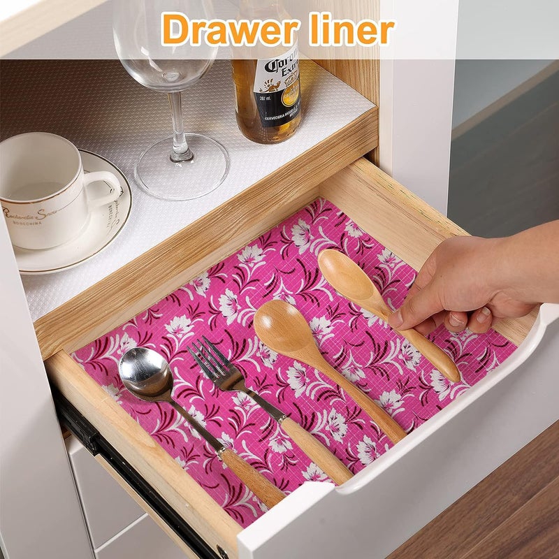 Vocal Store Anti-Slip Kitchen Cabinet Drawer Shelf Mat Liner Sheets Textured Multipurpose 5 Meter Roll, Pink - CDOJ9-P08-5M - Image 5