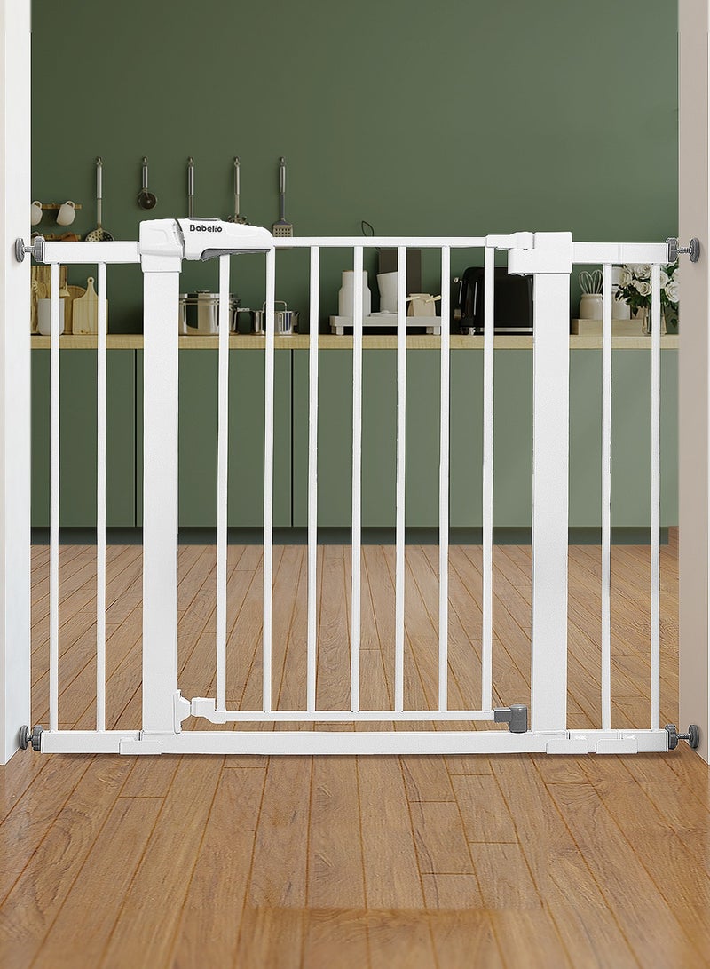 Babelio Baby Gate for Doorways and Stairs, 26''-40'' Auto Close Dog/Puppy Gate, Easy Install, Pressure Mounted, No Drilling, fits for Narrow and Wide Doorways, Safety Gate Door for Child and Pets - Image 1