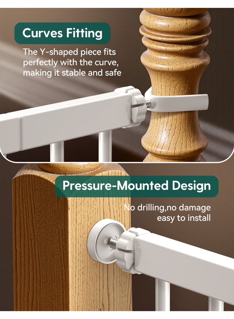 Babelio Baby Gate for Doorways and Stairs, 26''-40'' Auto Close Dog/Puppy Gate, Easy Install, Pressure Mounted, No Drilling, fits for Narrow and Wide Doorways, Safety Gate Door for Child and Pets - Image 4