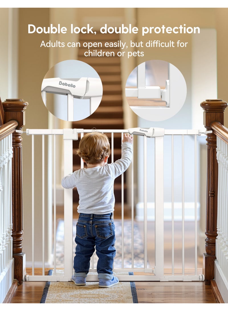 Babelio Baby Gate for Doorways and Stairs, 26''-40'' Auto Close Dog/Puppy Gate, Easy Install, Pressure Mounted, No Drilling, fits for Narrow and Wide Doorways, Safety Gate Door for Child and Pets - Image 3