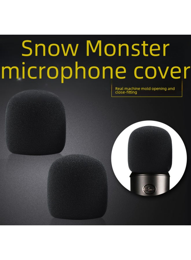 Suitable For Snow Monster Blue Yeti Pro Microphone Cover Mao Mao Sponge Cover Snowman Windproof Non-disposable Anti-blowout Cover - Image 2