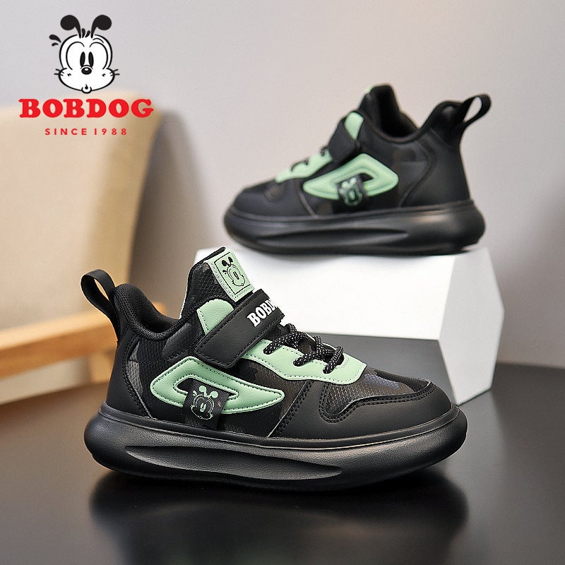 Babudou Boys' Shoes Autumn Children'S Sports Shoes Medium And Large Boys' Non-Slip Breathable Mesh Panel Shoes - Image 1