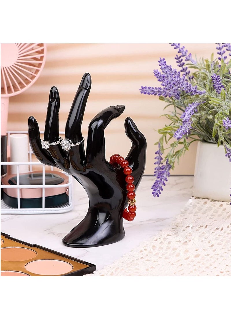 Black Hand Jewelry Display Stand Bracelet Ring Necklace Holder Decorative Hand Mannequin - Image 2