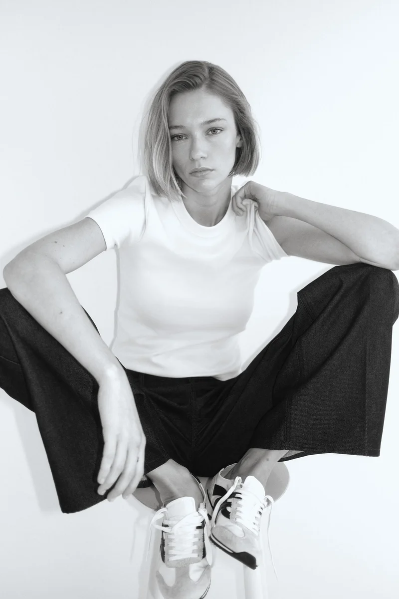 H&M Fitted cotton T-shirt