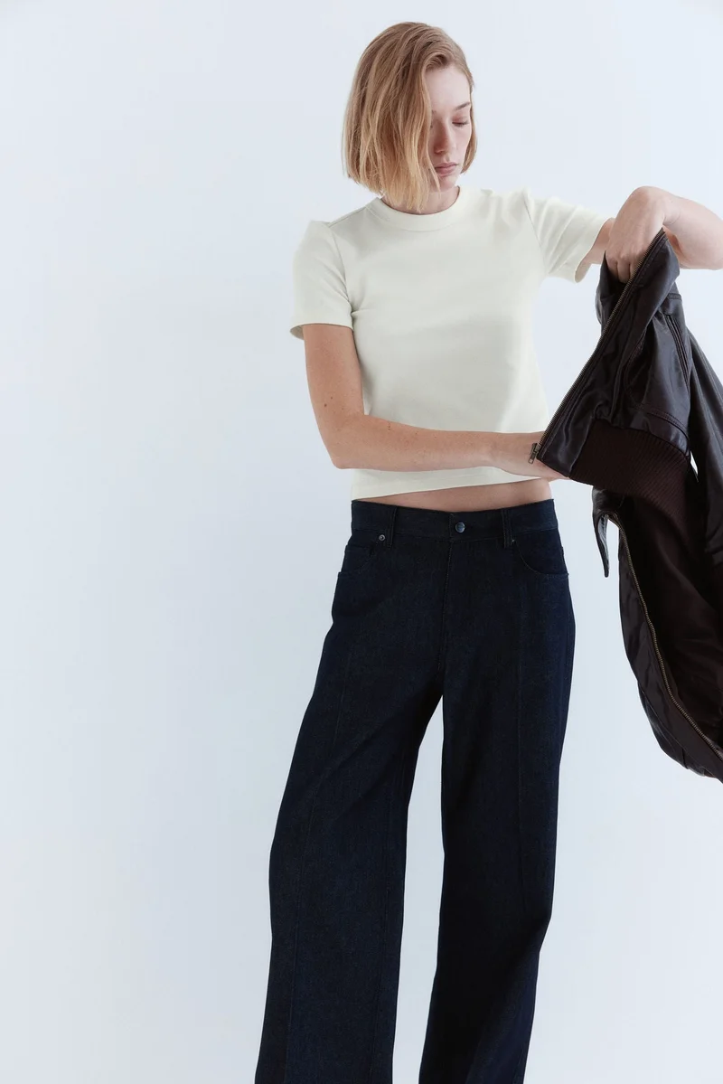 H&M Fitted cotton T-shirt