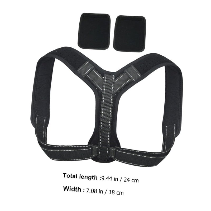 Adjustable Back Posture Corrector Brace With Reflective Straps And Shoulder Pads For Adult Hunchback Correction Spine Support Xl - Image 3
