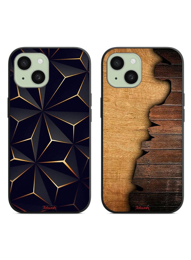 Tolwak Two Cases For Apple iPhone 15 Plus Protective Covers Pattern - Image 1