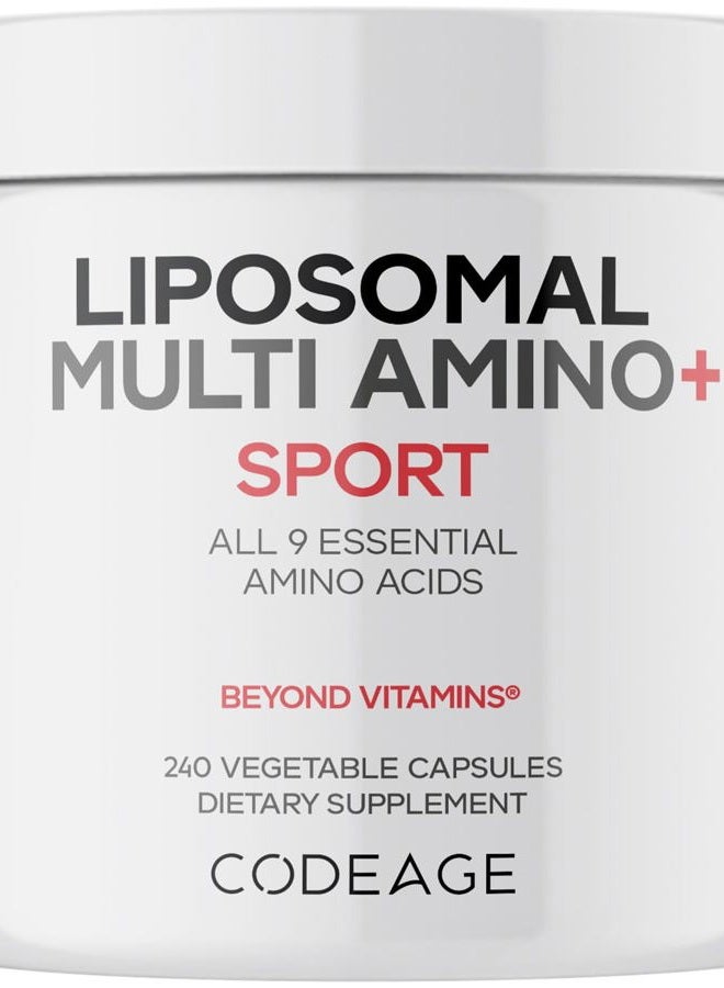Codeage Multi Amino+ Bcaa & Eaa Supplement, The 9 Essential Amino Acids, Free Form Branched Chain Amino Acid Pills, Sports Supplement, Pre & Post Workout, Li Administration - Image 1