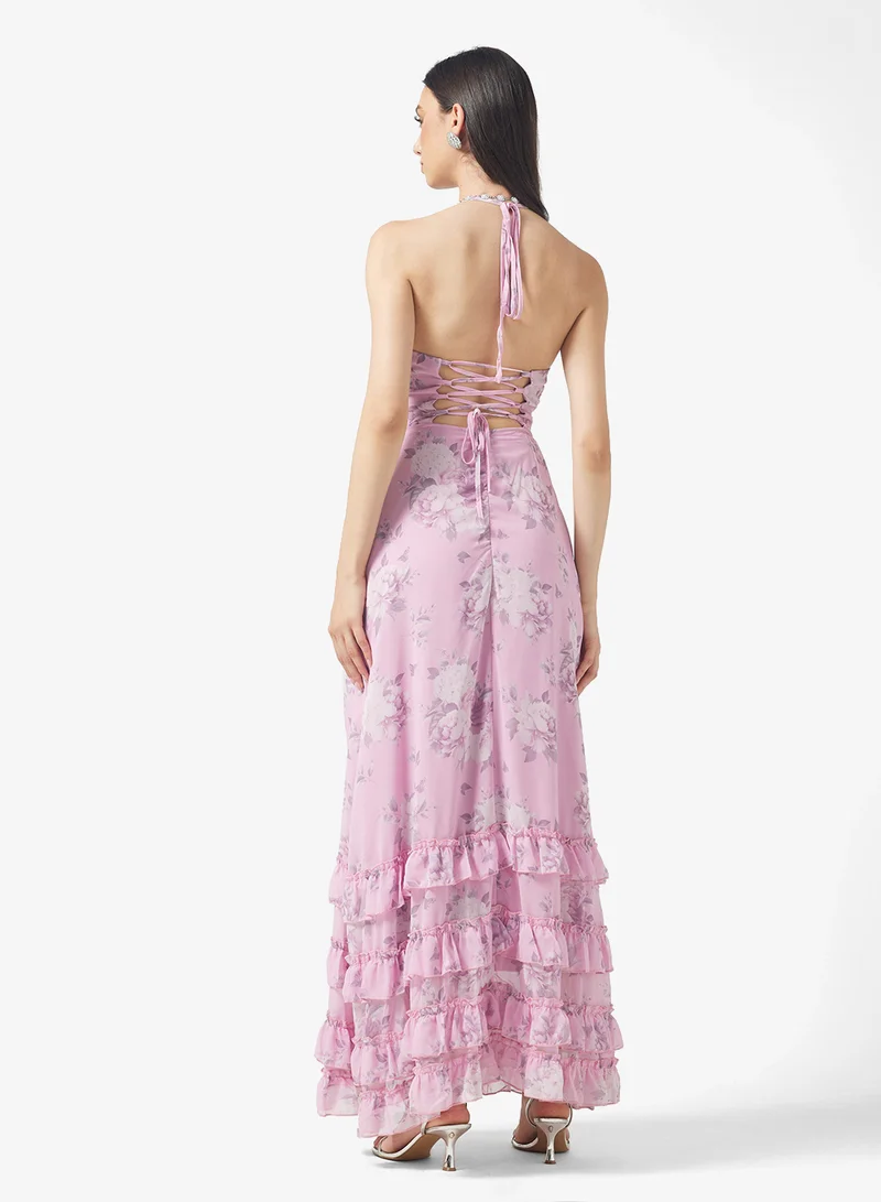 Ella Limited Edition Printed Dress With Slit