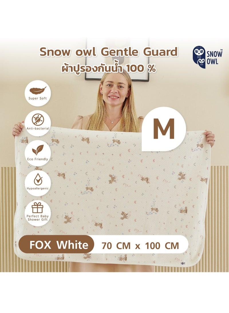 بومة الثلج وسادة واقية من الخيزران مقاومة للماء من Snow Owl (مقاسات S/M/L) - لون أبيض، مقاس M - Image 1