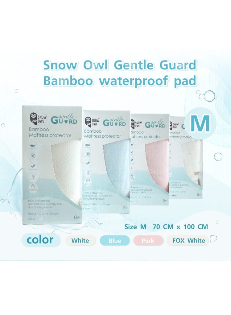 بومة الثلج وسادة واقية من الخيزران مقاومة للماء من Snow Owl (مقاسات S/M/L) - لون أبيض، مقاس M - Image 2
