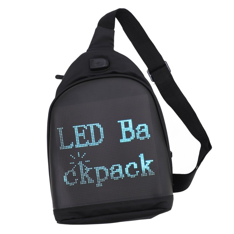 LED Sling Backpack: 64x64 Full Color Lattice Screen, Waterproof, Large Storage Space - Programmable Smart Screen Backpack for Outdoor Advertising, Travel and Daily Use - Image 5