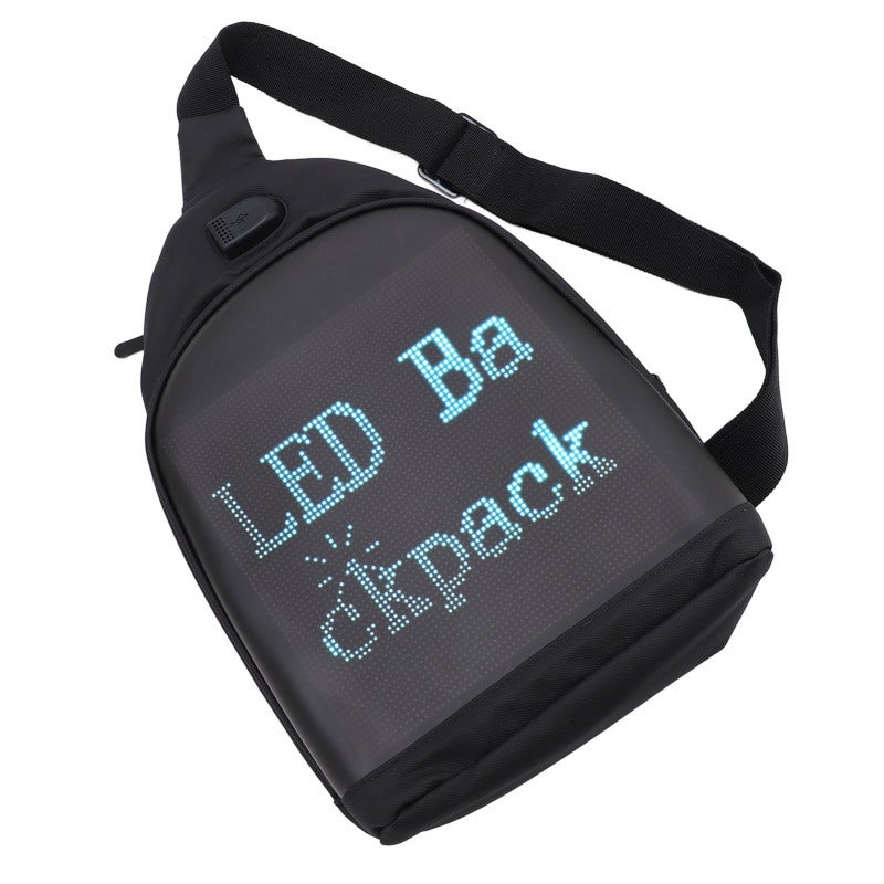 LED Sling Backpack: 64x64 Full Color Lattice Screen, Waterproof, Large Storage Space - Programmable Smart Screen Backpack for Outdoor Advertising, Travel and Daily Use - Image 3