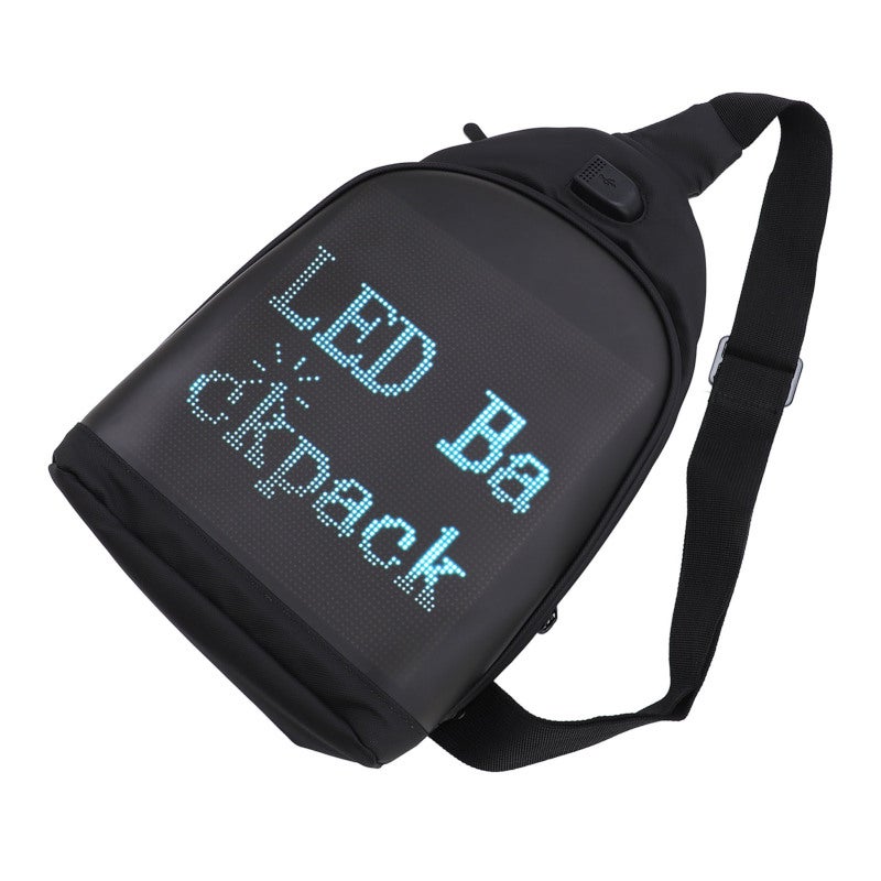 LED Sling Backpack: 64x64 Full Color Lattice Screen, Waterproof, Large Storage Space - Programmable Smart Screen Backpack for Outdoor Advertising, Travel and Daily Use - Image 4