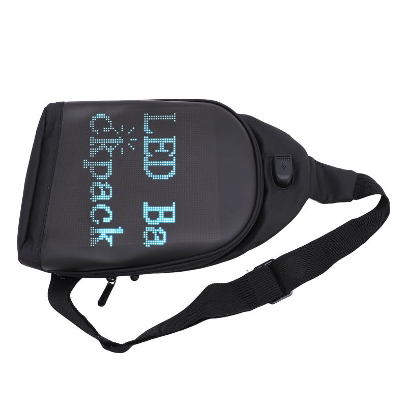 LED Sling Backpack: 64x64 Full Color Lattice Screen, Waterproof, Large Storage Space - Programmable Smart Screen Backpack for Outdoor Advertising, Travel and Daily Use - Image 2