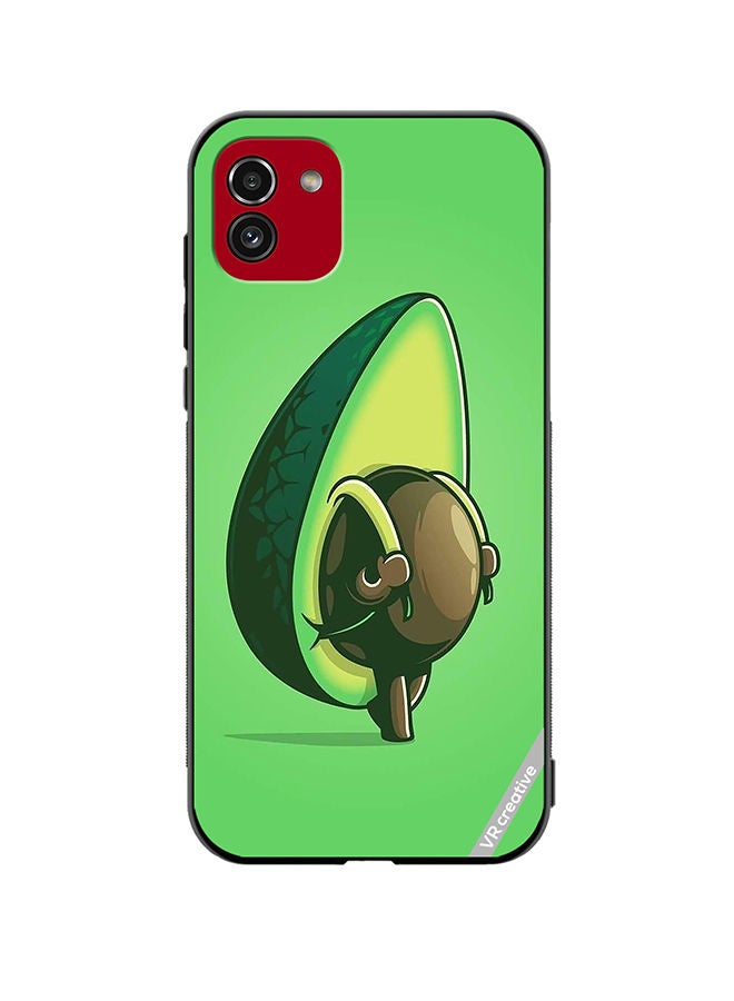 VR CREATIVE Protective Case Cover For Samsung Galaxy A03 Avacado Design Multicolour - Image 1