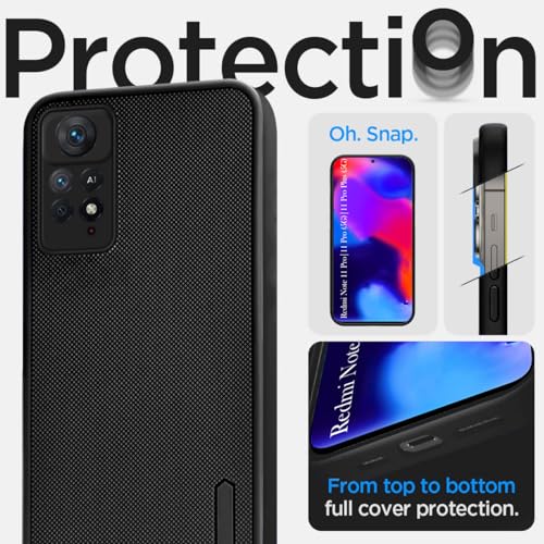 Jkobi Silicone Back Cover Case for Xiaomi Redmi Note 11 Pro |11 Pro 5G |11 Pro Plus 5G (Textured Grip Design | Camera Protection | Slim and Light Weight | Soft Touch and Feel | Black) - Image 2