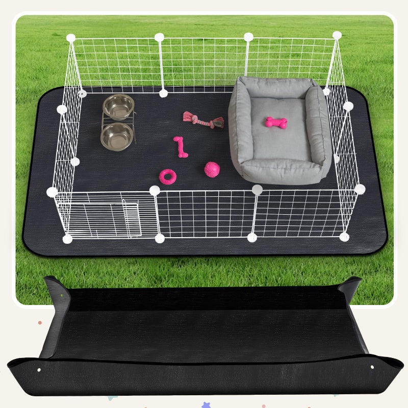Abbylike 2Pcs Waterproof Pet Playpen Mat 59"x39" Guinea Pig Cage Liner Tarp Bottom Reusable Base for Rabbits, Bunny, Ferrets and Other Small Animals - Image 5