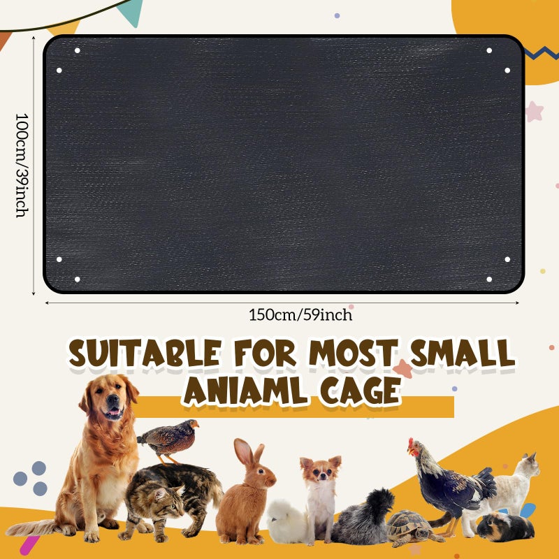 Abbylike 2Pcs Waterproof Pet Playpen Mat 59"x39" Guinea Pig Cage Liner Tarp Bottom Reusable Base for Rabbits, Bunny, Ferrets and Other Small Animals - Image 2