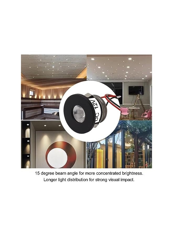 The Bros 2PCS Mini LED Spotlight, 15 Degrees 1W 80LM, Narrow Beam Angle, Aluminum, for Jewelry Showcase, Cabinets, Collection Rooms, Long Lasting Lighting  - Image 4