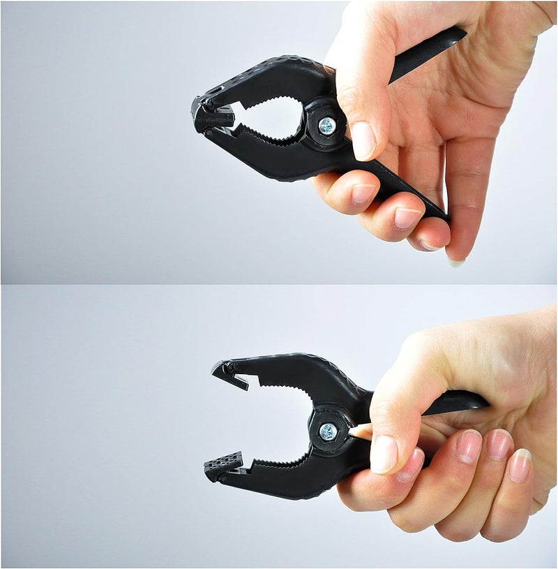 SLOW DOLPHIN Heavy Duty Spring Clamps Clip 4.5 Inch for Muslin/Paper Photo Studio Backdrops Background-6 Pack(Black) - Image 4