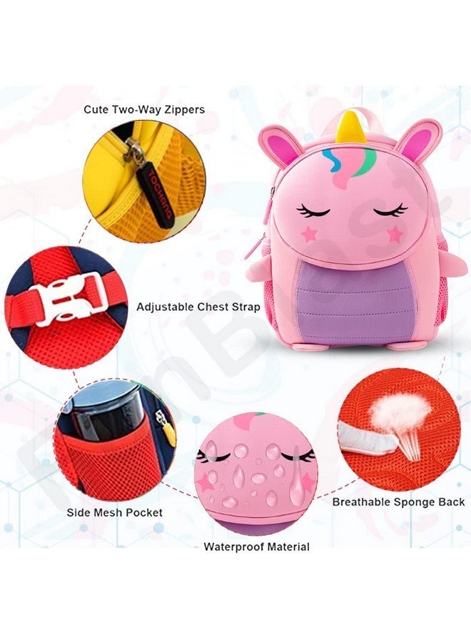 FunBlast Cute Small Size Fancy Bag for Kids Pre-Schoolers - Picnic Bag for Baby, Boys, Girls/Lightweight Travel Mini Backpack for Kids (28 X 22.5 X 12 CM) AGE - 1 Years to 4 Years Toddlers (Pink) - Image 3