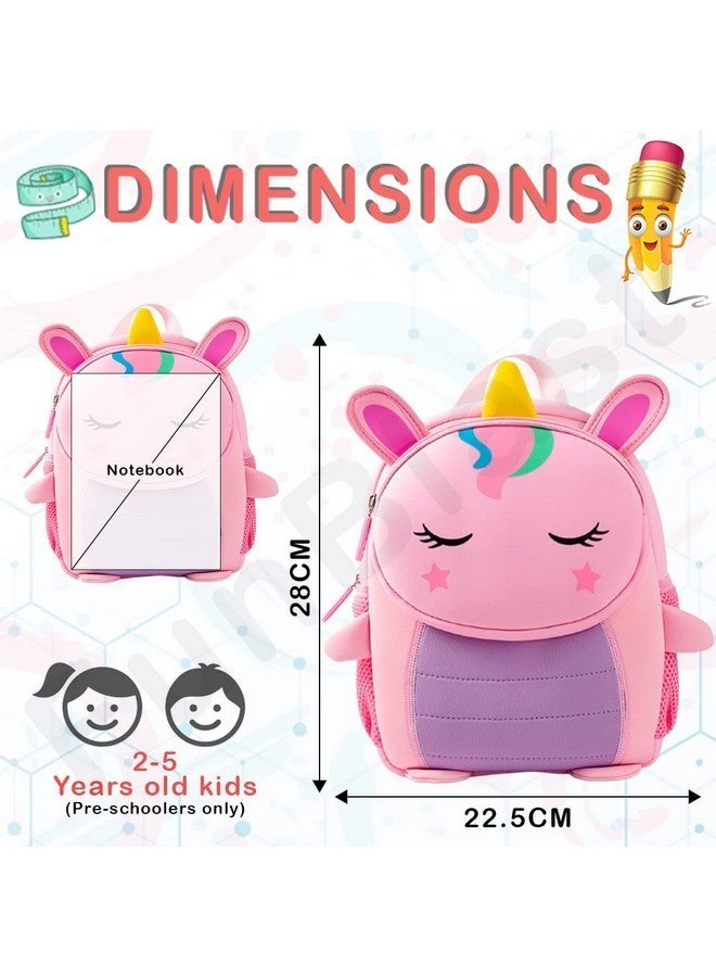 FunBlast Cute Small Size Fancy Bag for Kids Pre-Schoolers - Picnic Bag for Baby, Boys, Girls/Lightweight Travel Mini Backpack for Kids (28 X 22.5 X 12 CM) AGE - 1 Years to 4 Years Toddlers (Pink) - Image 2