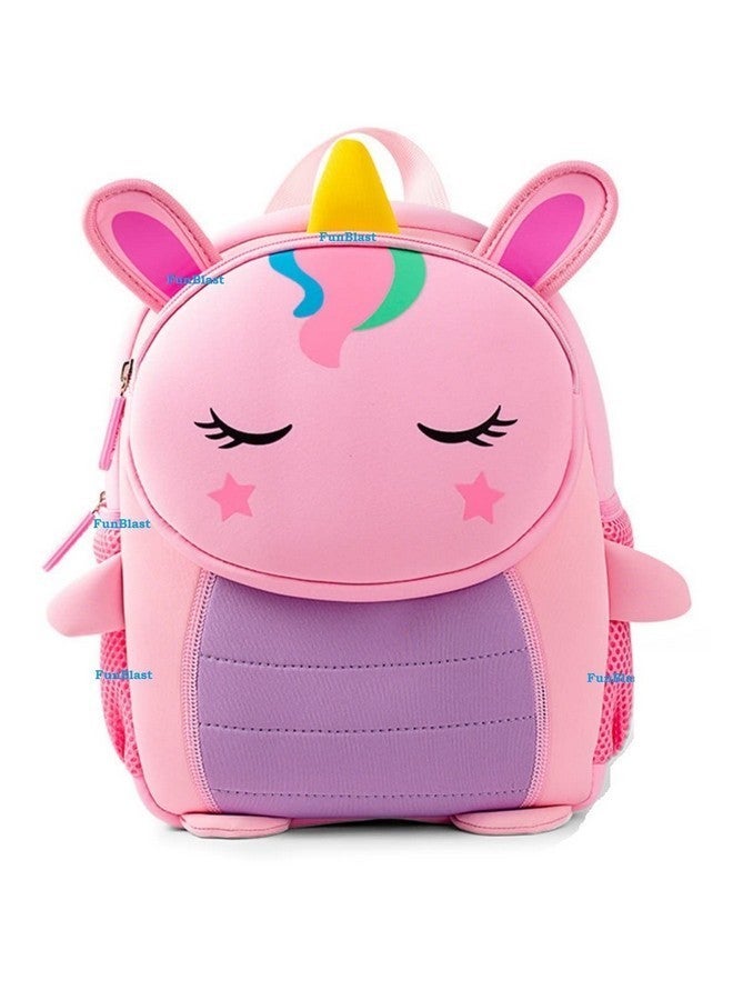 FunBlast Cute Small Size Fancy Bag for Kids Pre-Schoolers - Picnic Bag for Baby, Boys, Girls/Lightweight Travel Mini Backpack for Kids (28 X 22.5 X 12 CM) AGE - 1 Years to 4 Years Toddlers (Pink) - Image 1