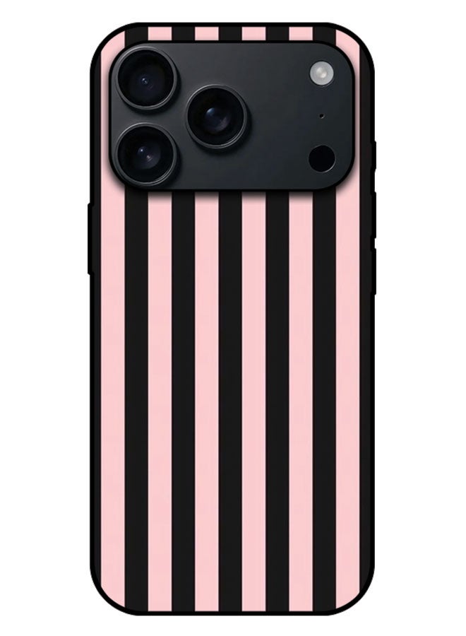 EYE CATCH Printed Protective Case Cover For Apple iPhone 17 Pro Max -  Pink & Black Lines