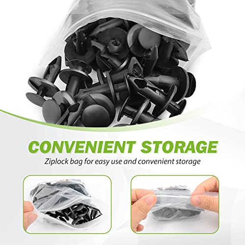 Frokom 100pcs 8mm Hole Size Nylon Car Bumper Retainer Clips Push Type UTV ATV Fender Push Clips for Toyota 52161-02020 52161-16010,GM 21030249 Ford N807389S - Image 4