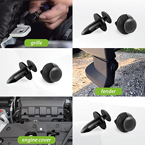 Frokom 100pcs 8mm Hole Size Nylon Car Bumper Retainer Clips Push Type UTV ATV Fender Push Clips for Toyota 52161-02020 52161-16010,GM 21030249 Ford N807389S - Image 5