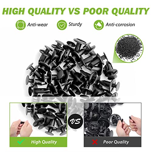 Frokom 100pcs 8mm Hole Size Nylon Car Bumper Retainer Clips Push Type UTV ATV Fender Push Clips for Toyota 52161-02020 52161-16010,GM 21030249 Ford N807389S - Image 3
