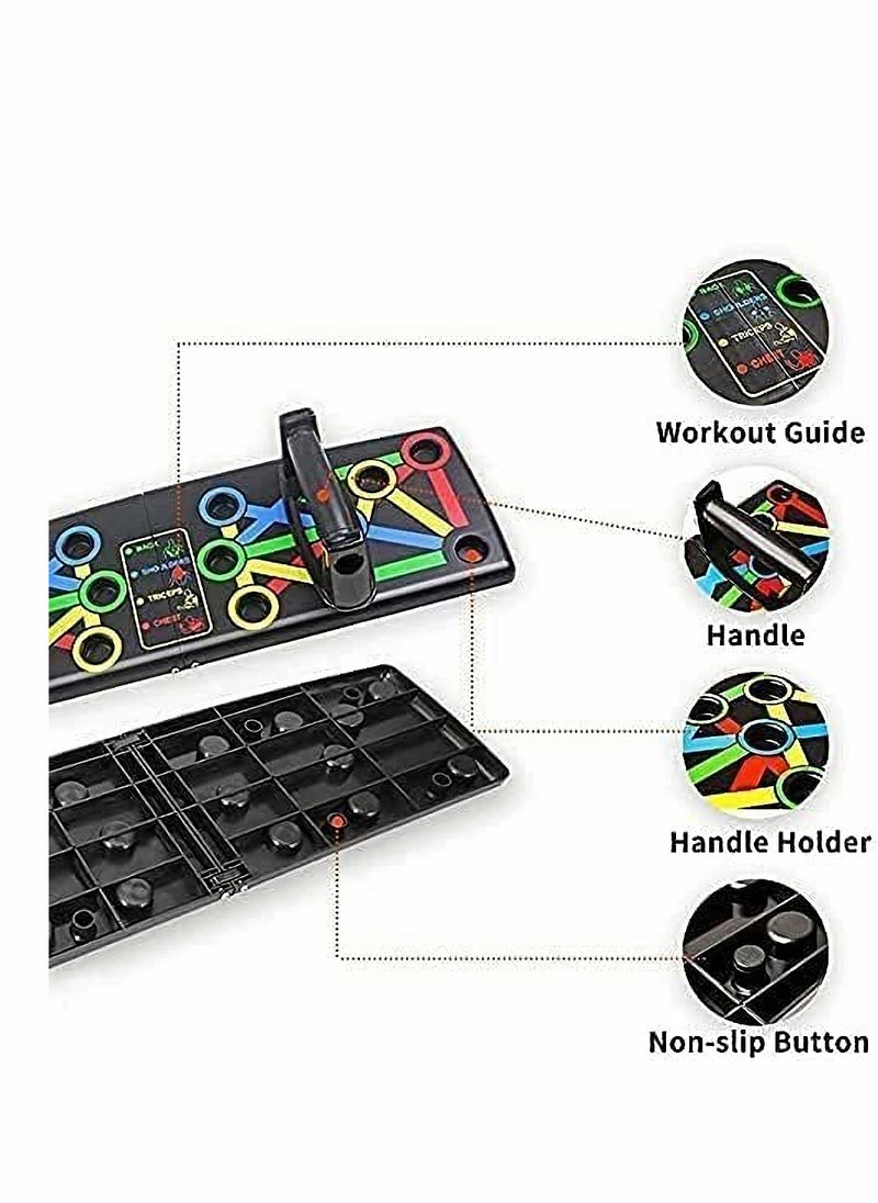 SYOSI - Fitness Portable Push Up Board System, 14 in 1 Body Building Exercise Tools Workout Push Up Stands, Push Up Workout Board Training System for Men Women (Black) - Image 1