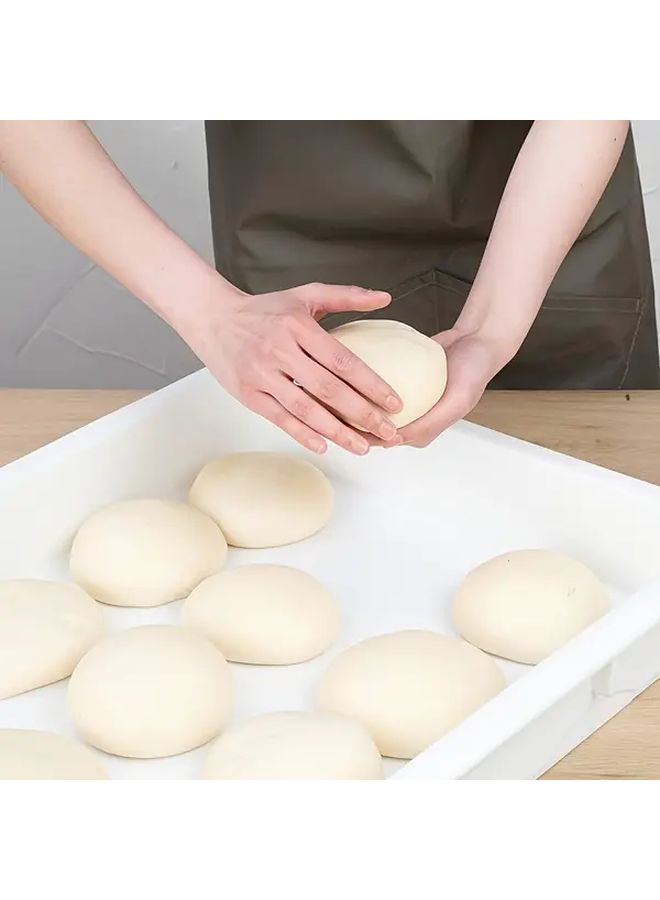 Large Capacity Yeast Fermentation Box with Lid Heavy Duty Pizza Dough Proofing Container Food Storage Bin for Home and Commercial Kitchens Easy Clean Design No Electricity Needed Space Saving Countertop Organizer White 15.75 by 11.81 by 2.95 Inch - Image 4