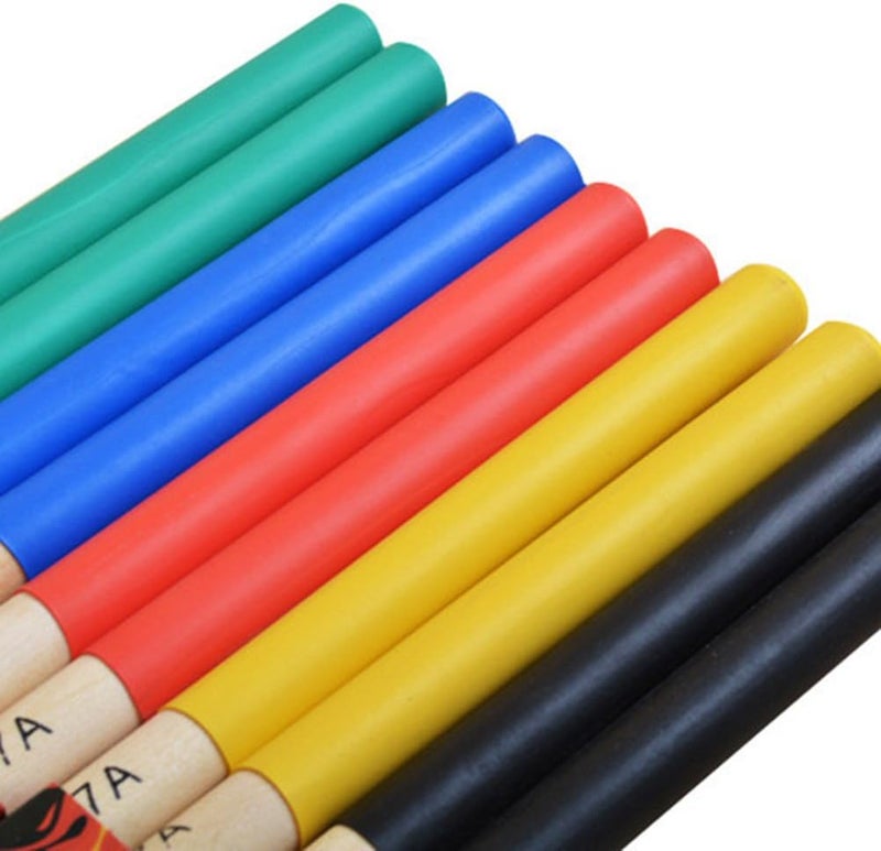روزنيس أعواد طبول ROSENICE 7A 5 أزواج متعددة الألوان إكسسوارات طبول خفيفة للأطفال - Image 4