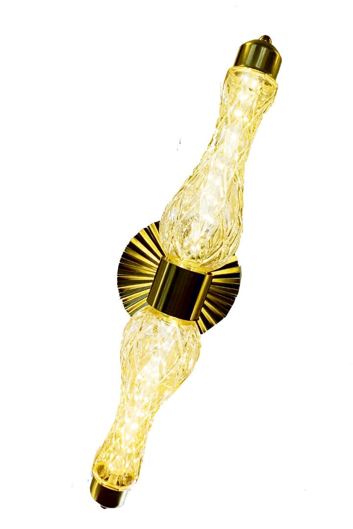 Decorative Glass Bottle Fancy Light Yellow Twisted Design for Bed Room Kitchen Lobby  - Image 1