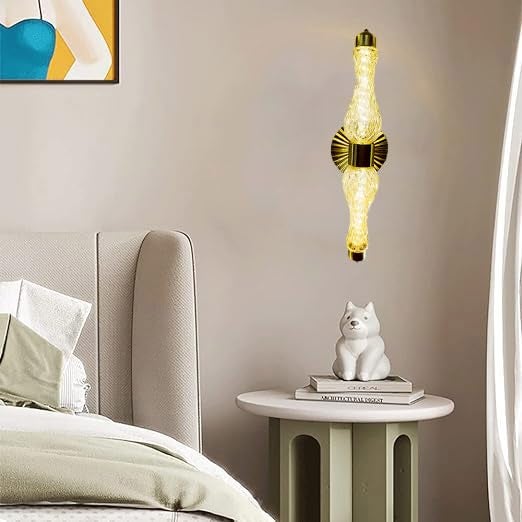 Decorative Glass Bottle Fancy Light Yellow Twisted Design for Bed Room Kitchen Lobby  - Image 3