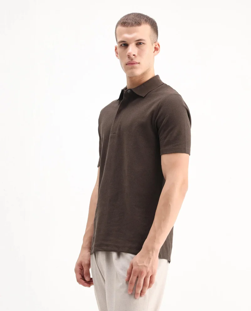 Rare Rabbit Men's Regular Fit Plain Polo