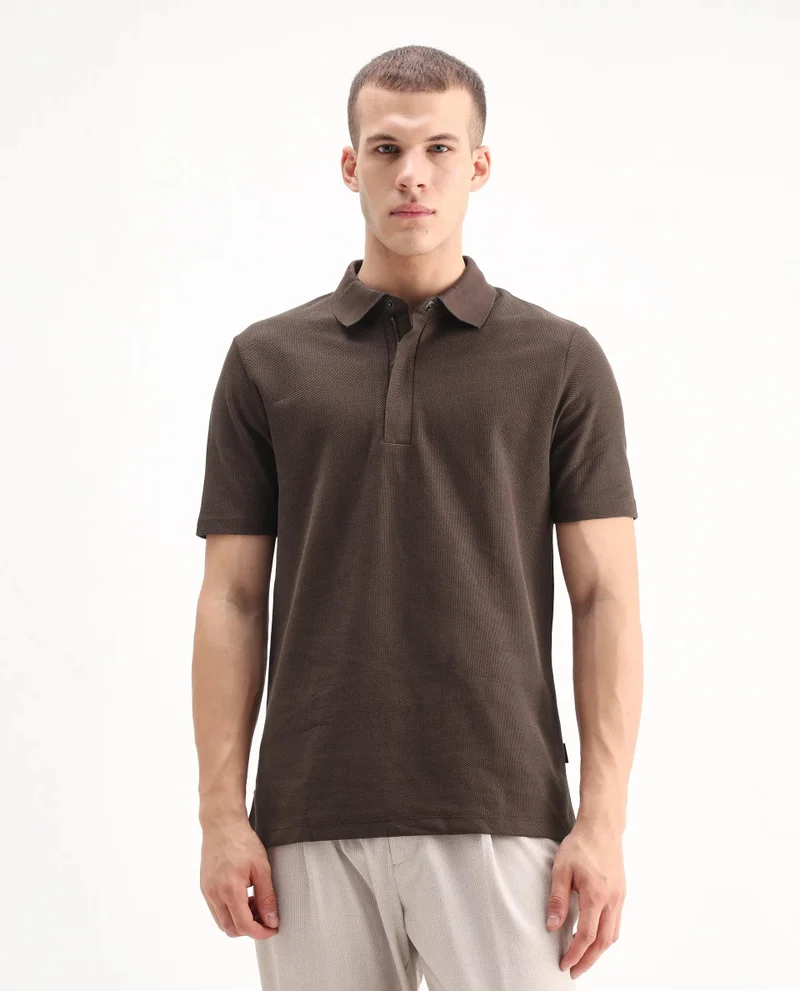 Rare Rabbit Men's Regular Fit Plain Polo