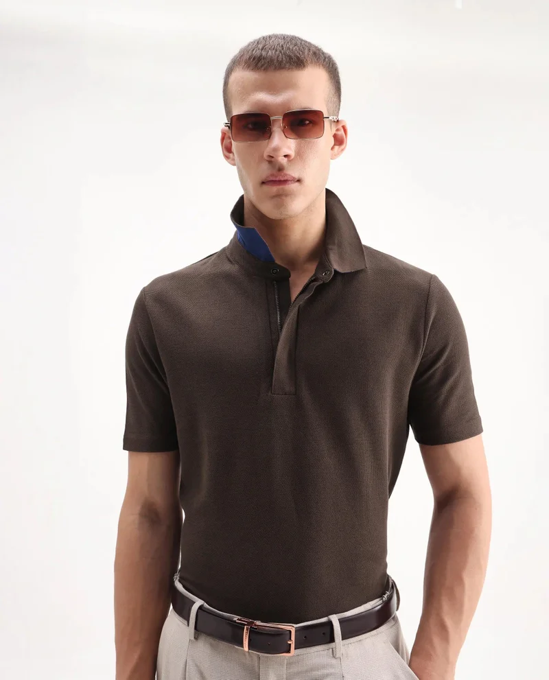 Rare Rabbit Men's Regular Fit Plain Polo